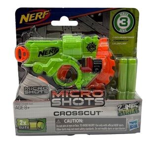 NWT Nerf MicroShots Zombie Strike Crosscut Dart Blaster Toy
